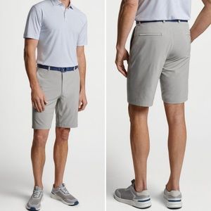 PETER MILLAR Crown Sport Classic Flat Front Golf Pant in Pale Gray Sz 40